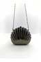 Women's Platinum Metal Oyster Form Chain Detailed Evening Bag - 3