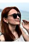 Black Matte Square Framed Black Glass Brand Model Unisex Sunglasses - 3