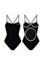 Durafast Elite. ®   Df Girl's Swimsuit - Hexa (Black)