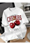 Unisex Men/Women Cherry Custom Printed Oversize Cotton T-Shirt Tee