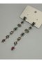 Steel Silver 7 Element Colored Stone, Melis, Y Earrings - 2