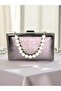 New Model Platinum Color Shiny Patterned Chain Strap Handle Women's Evening Dress Bag Wedding Engagement Graduation - 4
