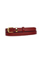 100% Genuine Leather Gold Color Suit Bridge Red Women's Belt 2cm Fits All Clothes_Düz-Gold - 2