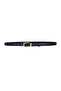 100% Genuine Leather Gold Color Suit Bridge Navy Blue Women's Belt 2cm Fits All Clothes_Düz-Gold - 7