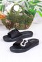 35033 Diva Comfort Stone Buckle Detailed Women's Slippers - 4