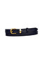 100% Genuine Leather Gold Color Suit Bridge Navy Blue Women's Belt 2cm Fits All Clothes_Düz-Gold - 2