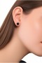 Magnet Trend Black Plain Round Women Men Unisex Steel Earrings 8mm 2 Pieces - 5