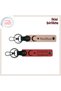 Stylish Gift to Prefer on Special Occasions – Moon Star Leather Keychain X2, Puppy Mouth-Pomegranate Flower