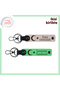The Only Gift Belonging to Love – Personal Leather Keychain with Moon and Star Motif, Powder-Green