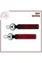 National Ruhla Designed Personal Gift – 2-Piece Keychain with Crescent and Star and Turkey Pattern, Claret Red