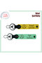 Three-Star Crowned Marriage – Anniversary Special Name Writable Keychain Set, Yellow-Green
