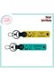 X2 Pieces, Yellow-Turquoise, Moon Star Tc Pattern Anniversary Special Surprise – Personal Leather Keychain