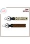 National Motif Romantic Gift – Moon Star Tc Leather Keychain Set for Lover, Milky Brown-Brown