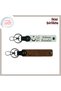 Special Gift for Spontaneity Moon Star Tc Themed Name & Surname Written Double Keychain Set, White-Brown