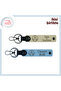 Stylish and Meaningful Touch for Love – Three Crescent Star Themed Leather Keychain Gift, Milky Brown-Sky Blue