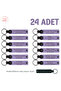 Corporate Gift for Your Customers, Set of 24, Name Writable Leather Keychain, Purple & Black