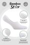 Bamboo Men's Ballerina 3 Black 3 White Socks Seamless Invisible Slider Heel Silicone Premium 6L Package - 6