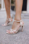 Chuki Women's Beige Strap Heel Sandals - 8