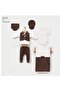 Baby Boy 7 Li Waffle'N Bow Tie Self Vest Fabric Hospital Exit Set - 5