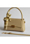 Women's Bag with Handle and Adjustable Strap with Gold Detail + Gift Scarf - 2