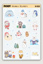 Kawaii Style Cute Animals Winter Themed Sticker Set - 65 Pieces of Sticker Stickers - 3