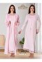 Maternity Lace Detailed Dressing Gown Nightgown Set - 4