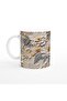 Cup with Spring Flowers between Cream Waves