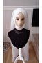 Off-White Veil with Accessories Forehead Conjoined Ready Veil Ready Shawl Ready Turban - 3