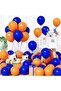 25 Piece Orange & Blue Balloon Set - Vibrant and Energetic Party Decor