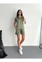 Women's Modal Fabric Polo Neck T-Shirt Shorts Set
