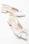 Pointed Toe Bow Detail Women's Heeled Shoes Zy-01 - 4