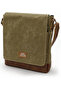 7112 Western Camel Water Resistant Waxed Canvas Messenger Shoulder Laptop School Bag