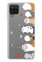 Galaxy A22 - M22 - M32 Compatible Cute Cat Paws Design Transparent Silicone Case