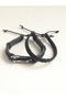 2-Piece Fashion Genuine Leather Bracelet with Axe Figure - 3