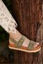 Adito Women's Green Real Suet Eva Sole Leather Sandals - 3