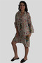 White Fish Patterned Shirt Dress - 3