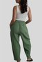 Khaki Elastic Waist Muslin Trousers - 3