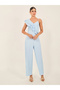 Wide Leg Ruffled Detail Jumpsuit