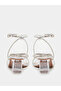 Embellished Bow Transparent Block Heel Sandals - 5