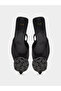 Rose Flower Detail Slingback Kitten Heel Shoes - 5