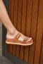 Neretto Women's Taba Real Leather Suet Eva Sole Slippers - 4