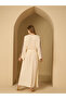Crinkled Embroidered Detail Jacquard Jalabiya with Fabric Belt - 5