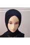 Black Forehead Conjoined Shawl Model Ready Veil Ready Shawl Ready Turban - 3