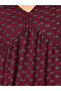 Plus Size Floral Print V Neck Tiered Midi Dress - 4
