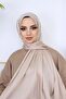 Hijab Janjan Evening Dress Satin Textured Voile Silk Shawl - 4