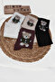Women's Socks (4 Pairs) Children's Socks Patterned Cotton Short Socks - 4