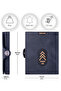 Valencia Navy Blue Card Holder Genuine Leather Wallet Unisex Women Men Rfid Protected - 2