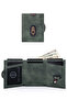 Valencia Green Card Holder Genuine Leather Wallet Unisex Women Men Rfid Protected - 3