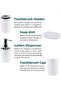 6-piece bathroom accessory set, white - 7