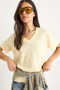 Women's Butter 100% Organic Cotton Deep V-Neck Comfort Fit T-Shirt 60602066 - 3